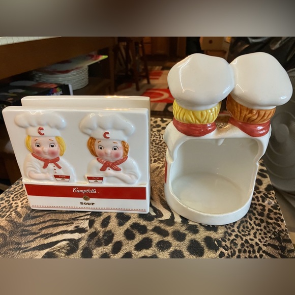 Vintage Campbell's Soup Cups, Napkin Holder and Spoon Holder - Picture 5 of 10